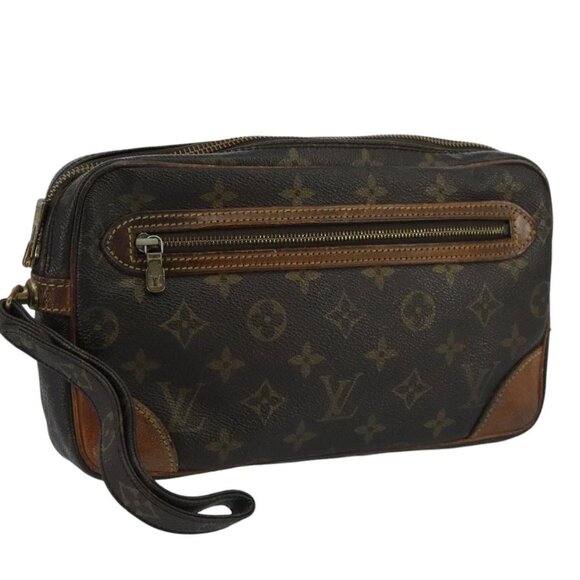 LOUIS VUITTON Monogram Marly Dragonne GM Clutch Bag M51825 LV Auth 100227 - Picture 1 of 16